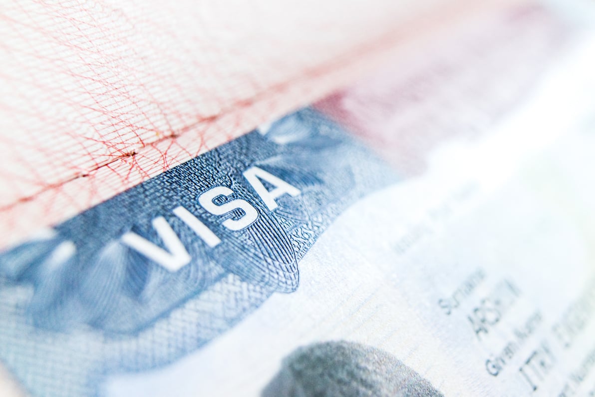 Visa stamp travel passport immigration macro emigration